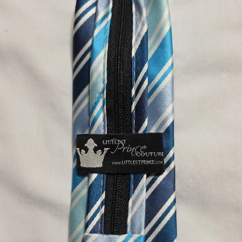 Stylish Blue Striped Kids Tie